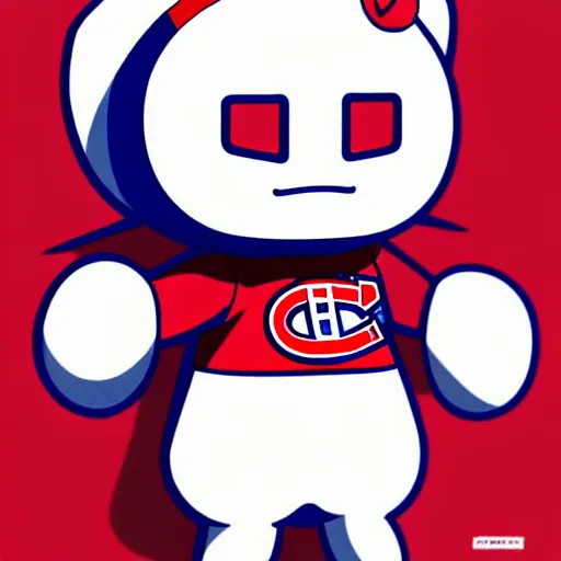 Prompt: anime Portrait of Reddit Snoo the Habs Montreal Canadiens Mascot as a very cute powerful and friendly pokemon, highly detailed anime, high evolution, 1990s, legendary, smooth, sharp focus, dynamic lighting, intricate, trending on ArtStation, illustration pokemon, art by WLOP