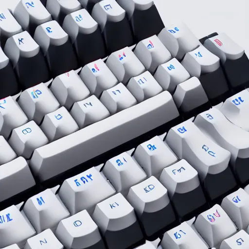 Image similar to a mechanical keyboard design inspired by pepsi