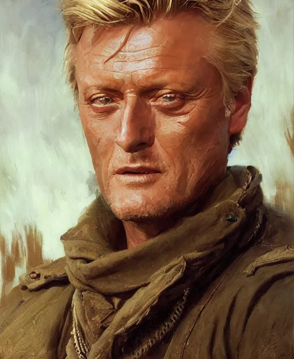 Prompt: portrait of rutger hauer, highly detailed painting by gaston bussiere, craig mullins, j. c. leyendecker 8 k