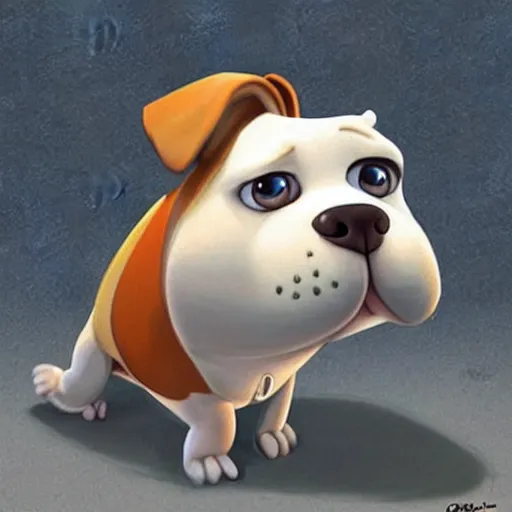 Image similar to dog by pixar style, cute, illustration, digital art, concept art, most winning awards