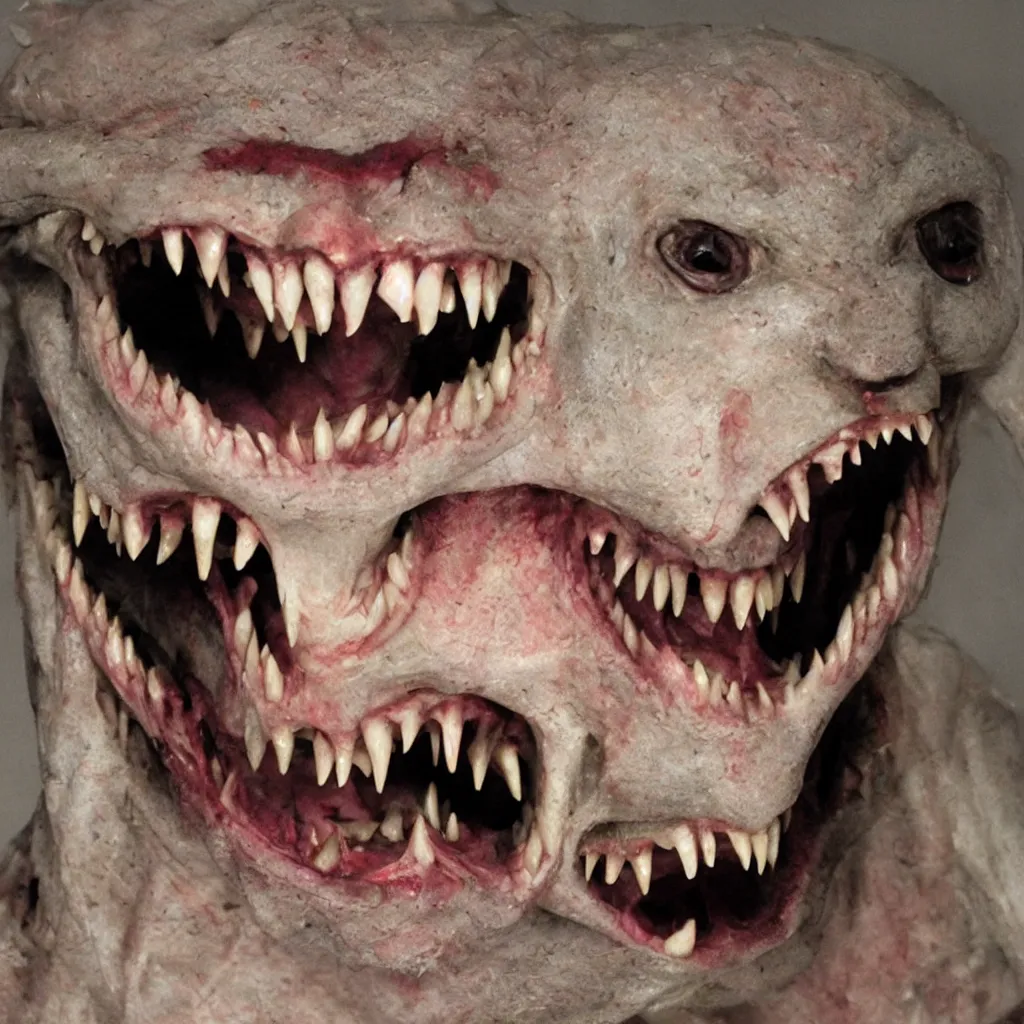 Prompt: horrifying creature with fangs, photograph