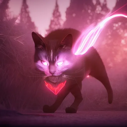 Image similar to Nekomancer, digital art, ultra hd render, Unreal Engine 5