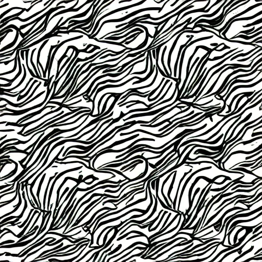 Prompt: brain camo fever, with air fragments and felt line art patterns