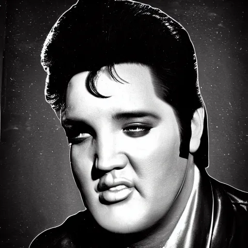 Image similar to photo of Elvis, photomat, black and white, photobooth