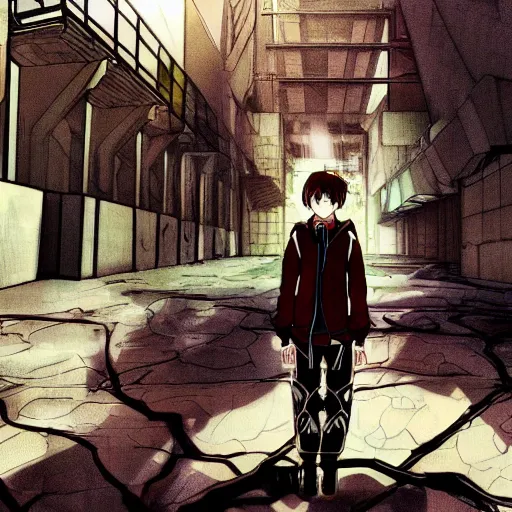 Image similar to Bored teenagers in dystopian worlds, anime still, cinematic.