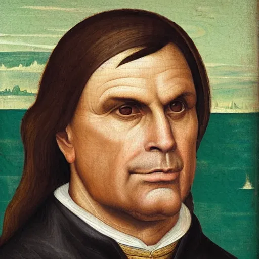 Image similar to A Renaissance portrait painting of Bolsonaro