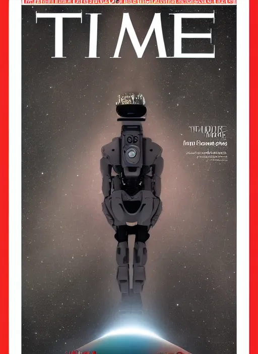 Prompt: TIME magazine cover, the coming AI singularity, 4k, 8k