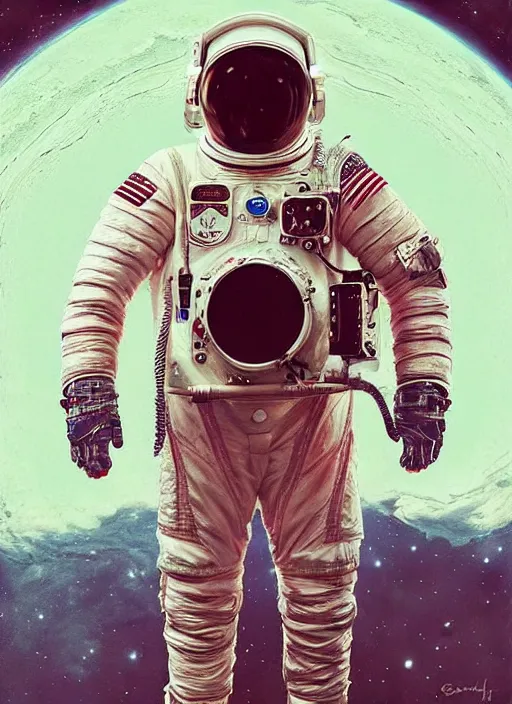 Prompt: a portrait of a man with a space suit on, a photo by sam spratt, trending on behance, retrofuturism, da vinci, art on instagram