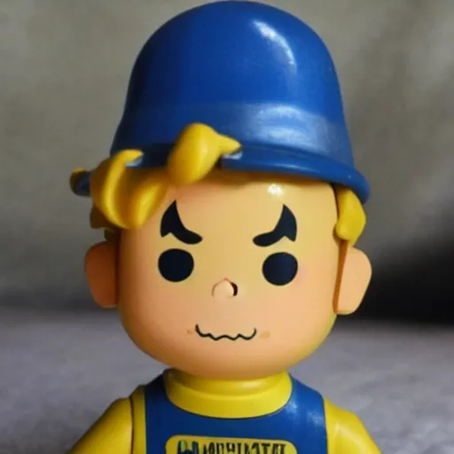 Image similar to vault boy from fallout 3 as a toy,