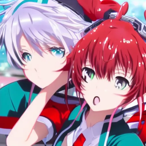 Image similar to miku drinks coca - cola ， anime key visual, digital art, anime screenshot, kyoto animation, makoto shinkai, trending on pixiv