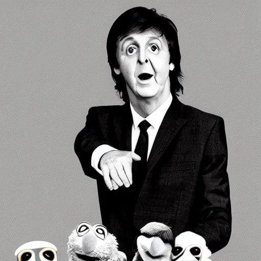 Prompt: paul mccartney as a muppet