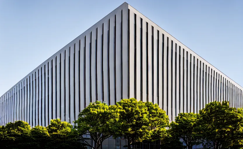 Image similar to photograph of the AEP building, one point perspective, 1-point perspective, tilt shift, sigma 85mm f/1.4, 4k, depth of field, high resolution, 4k, 8k, hd, full color