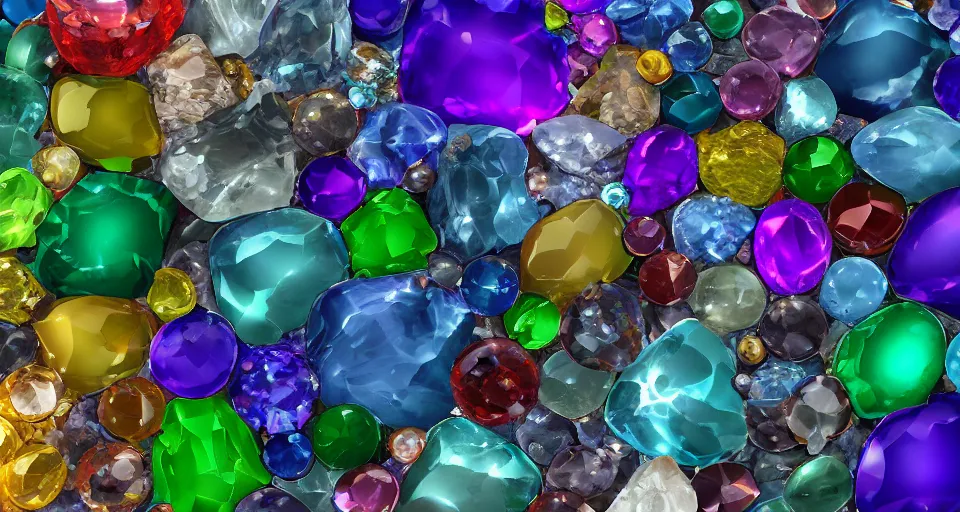 Image similar to gemstones, colorful, refraction, acoustic , highly detailed, 8k post-processing highly detailed, rendered by octane engine