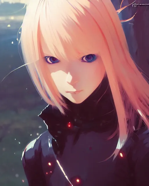 Image similar to blonde haired evil magical girl anime character screenshot, anime, intricate, sharp focus, illustration, highly detailed, digital painting, clean artstyle, concept art, matte, art by ilya kuvshinov and ruan jia and greg rutkowski, masterpiece