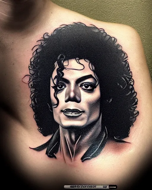 tattoo sketch of black 1 9 7 0 s michael jackson as a Stable