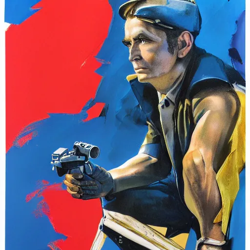 Image similar to photorealistic picture, by bob peak and alex ross, police recruitment poster, gouache and wash paints, fine details, fine intricate, fine facial proportionate, fine body proportionate, fine fix broken line, fine fix duplicate line, smooth focus, sharp details, bokeh, 4 k, fine 5 k details