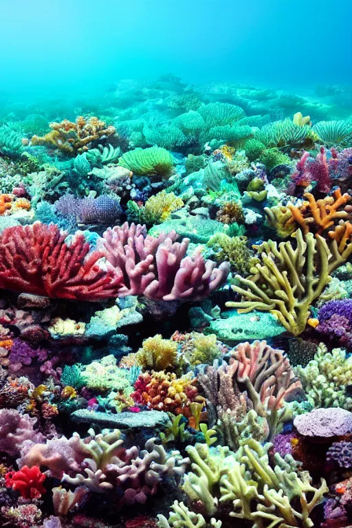 Prompt: beautiful coral reef landscape
