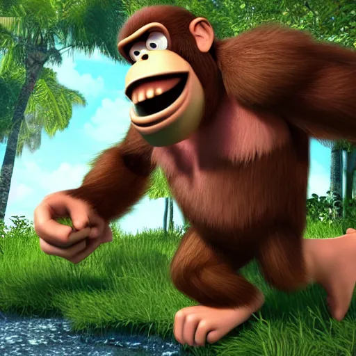 Image similar to donkey kong, photorealistic, unreal engine 5,