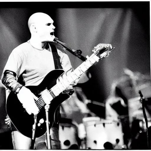 Image similar to 2 1 year old billy corgan 1 9 9 6 rock tour photograph, rollingstone magazine