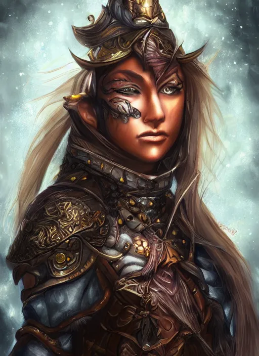 Image similar to a higly detailed airbrush portrait painting of a fantasy character, fantasy portrait, pinterest, baldur's gate, dynamic lighting, ambient lighting, deviantart