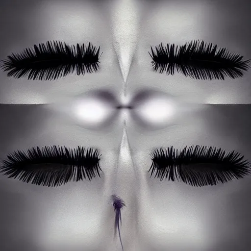 Image similar to A fish with fake eyelashes above the eyes, digital art, photorealistic