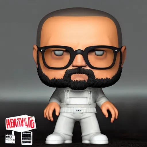 Image similar to Hank from Breaking bad as a funko pop, ultra high detail, realistic.