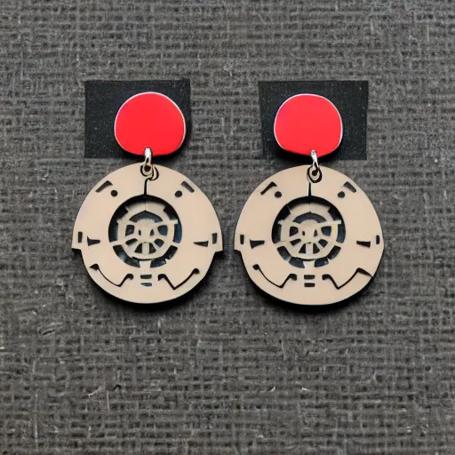 Image similar to segmented 2d laser cut earrings, star wars rebel logo