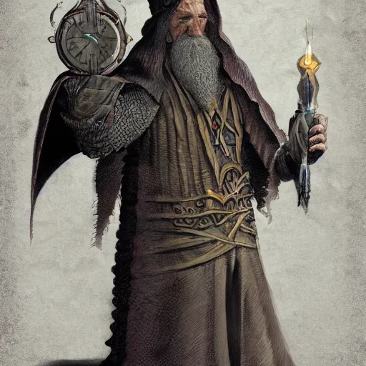 Prompt: Merlin, the wizard, fantasy concept art by Jaakko Saari