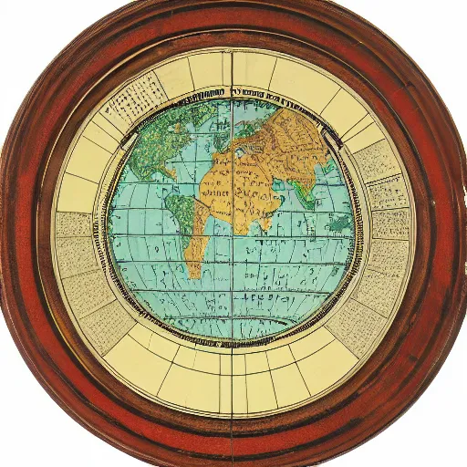 Image similar to a stack of turtles beneath a round disc showing a map of the earth