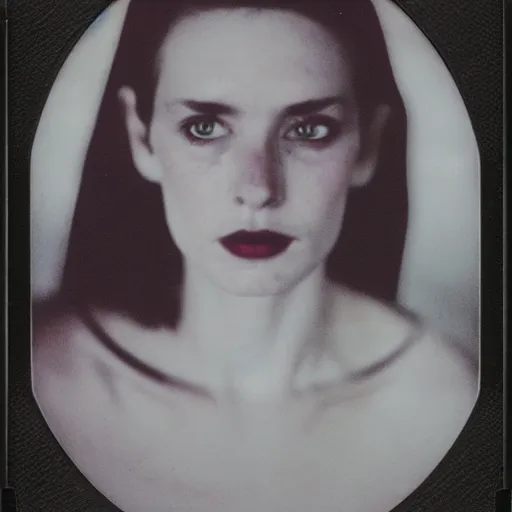 Image similar to polaroid of Hyper-real Yennifer face shot by Tarkovsky