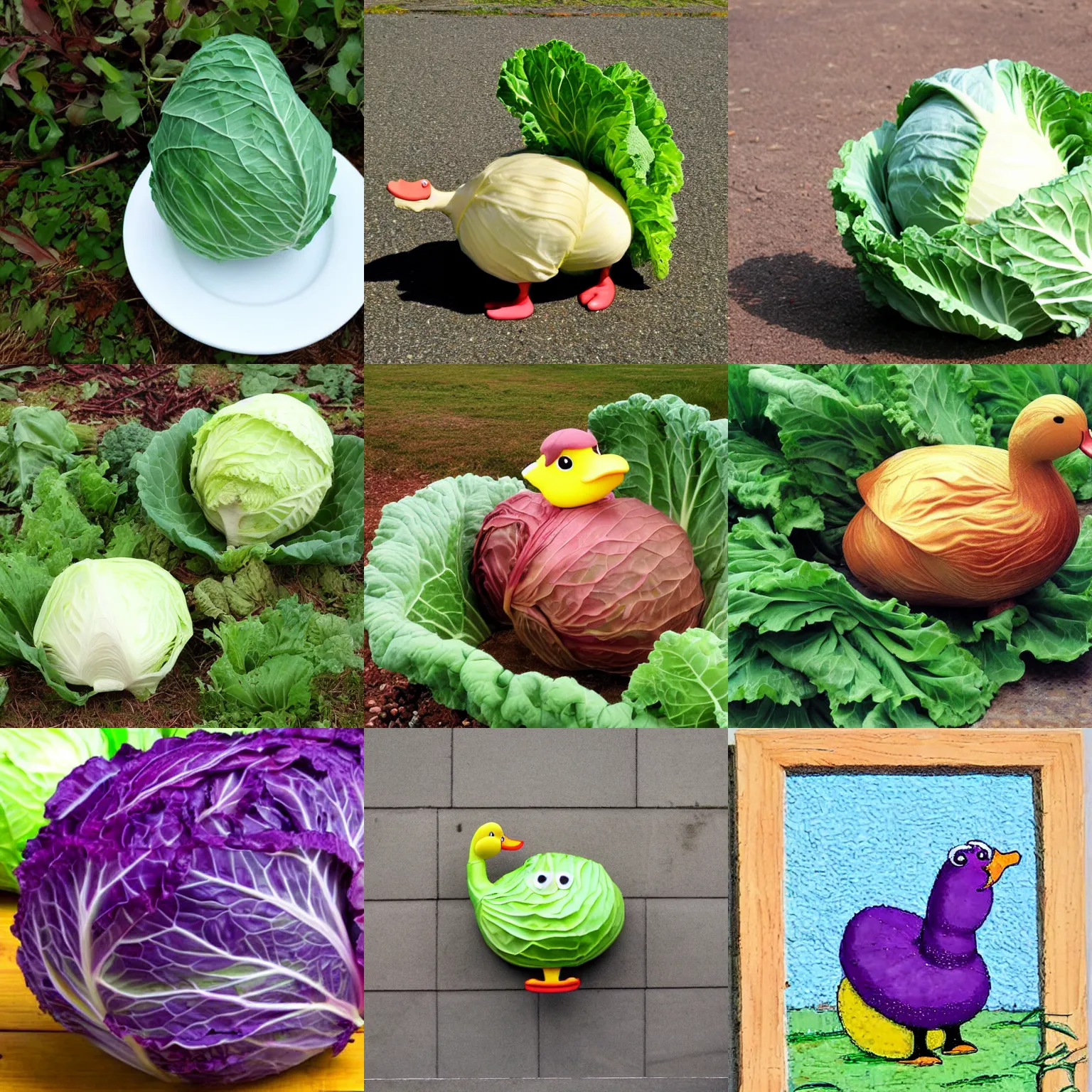 Prompt: cabbage - duck