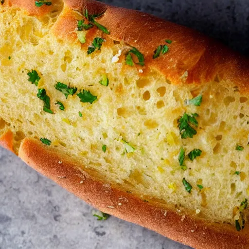 Image similar to the most mouthwatering piece of garlic bread