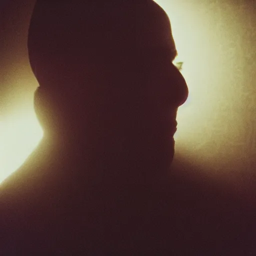 Prompt: photo joe rogan photoshoot, dramatic, volumetric lighting, smokey, cinestill, 8 0 0 t, 3 5 mm, full - hd