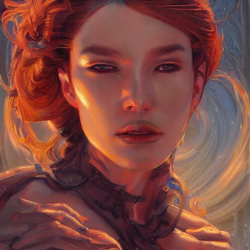 Image similar to a painting in the style of ross tran, and in the style of donato giancola, and in the style of stephen bauman. smooth, sharp focus, semi - realism.