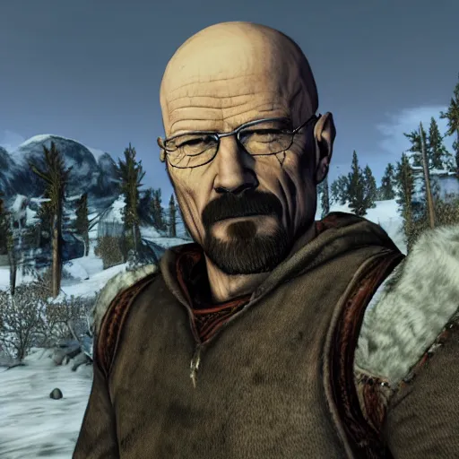 Image similar to walter white in skyrim