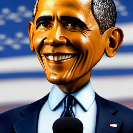 Image similar to bobblehead of Obama, 4k picture