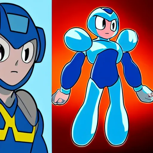 Image similar to mega man as real person