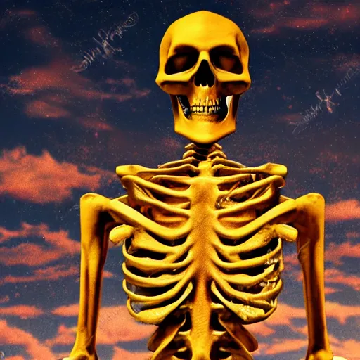 Image similar to Jesus Christ as skeleton inside an epicenter of a thermonuclear blast standing on the Earth sphere with radioactive rays to the sides, insane detail, photorealistic ultra high definition cinematic scene, sony a7r, 35mm