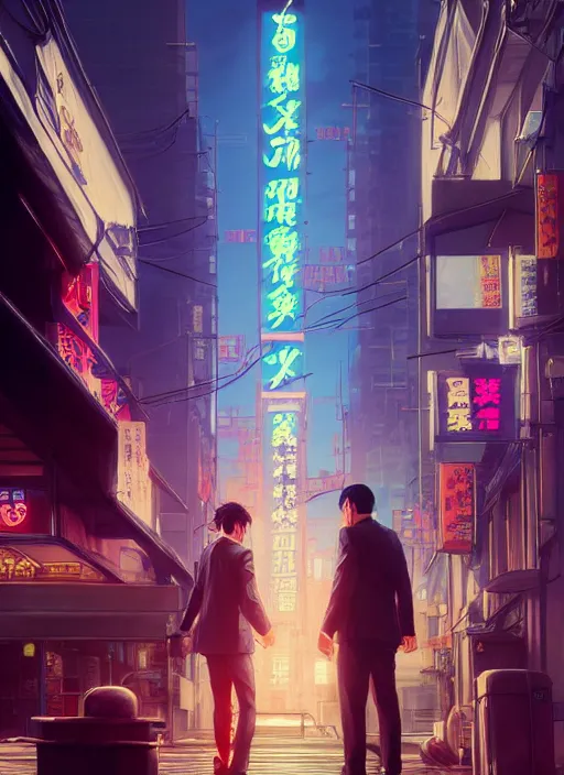 Prompt: highly detailed portrait of yakuza 0, stephen bliss, unreal engine, greg rutkowski, loish, rhads, beeple, makoto shinkai and lois van baarle, ilya kuvshinov, rossdraws, tom bagshaw, tom whalen, alphonse mucha, global illumination, god rays, detailed and intricate environment