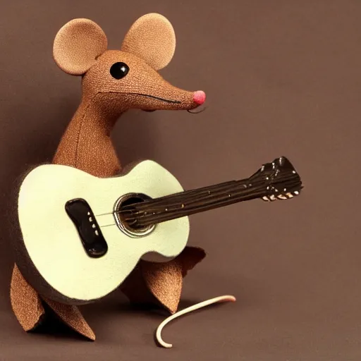 Prompt: spanish mouse with a guitar, photo 4 k