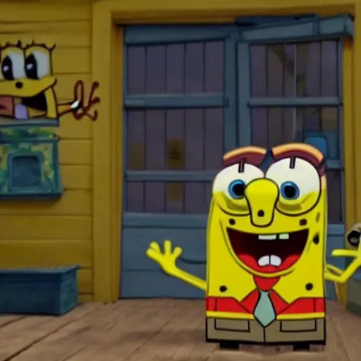 Image similar to spongebob in real life, very realistic, very detailed, 4 k