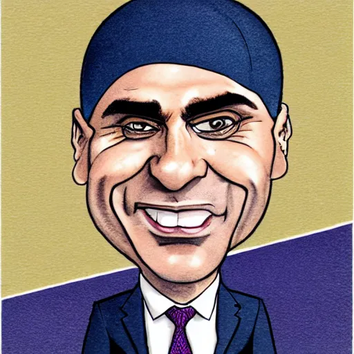 Image similar to A caricature of Alain Berset