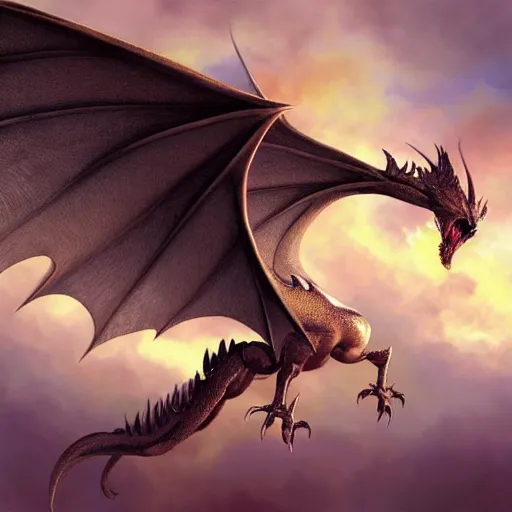 Image similar to Perfectly-centered photograph of a Winged Dragon, lifelike, super highly detailed, professional digital painting, artstation, concept art, smooth, sharp focus, extreme illustration, Unreal Engine 5, Photorealism, HD quality, 8k resolution, cinema 4d, 3D, beautiful, cinematic, art by artgerm and greg rutkowski and alphonse mucha and loish and WLOP