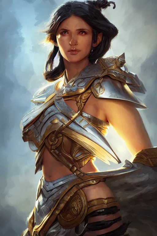 Image similar to amazon valkyrie athena, d & d, fantasy, portrait, highly detailed, headshot, digital painting, trending on artstation, concept art, sharp focus, illustration, art by artgerm and greg rutkowski and magali villeneuve