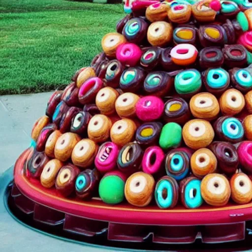 Prompt: car made out of donuts