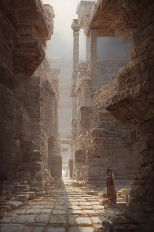 Image similar to ancient city of gyza at the time of the pharaohs, intricate, elegant, volumetric lighting, digital painting, highly detailed, artstation, sharp focus, illustration, concept art, ruan jia, steve mccurry