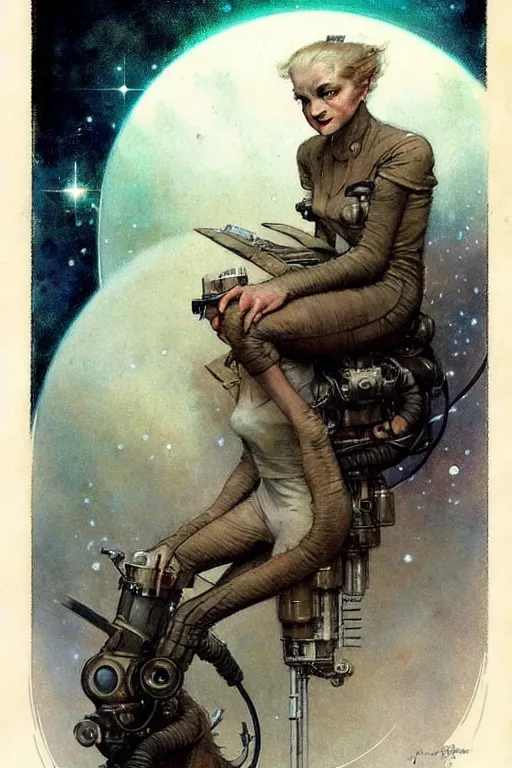 Image similar to (((((1950s science fiction cover art . muted colors.))))) by Jean-Baptiste Monge !!!!!!!!!!!!!!!!!!!!!!!!!!!