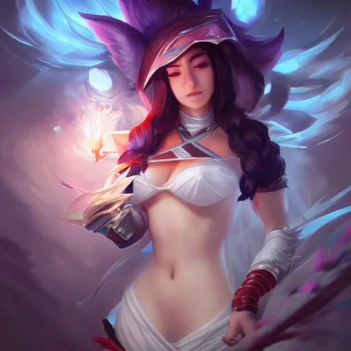 Ahri League Of Legends Fantasy Portrait Highly Stable Diffusion Openart