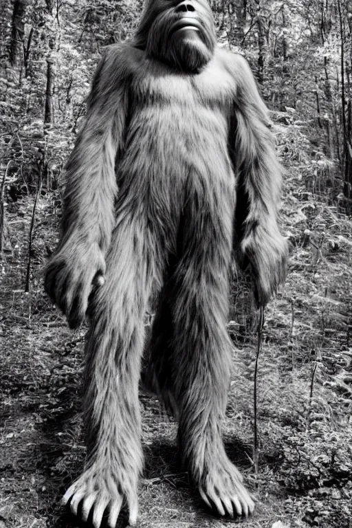 Prompt: Bigfoot's senior photo