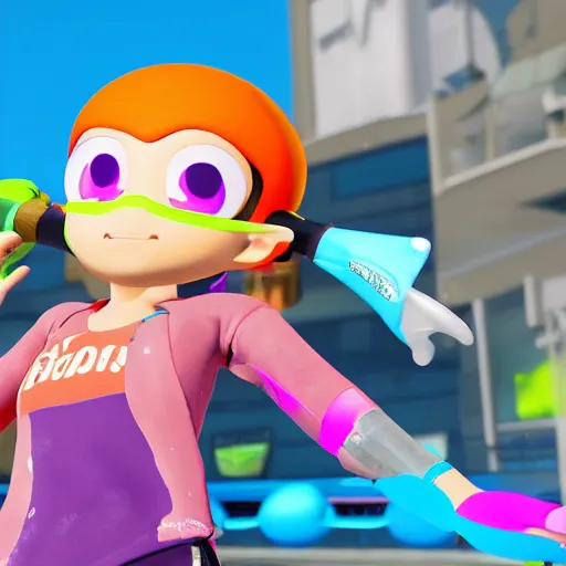 Prompt: splatoon character